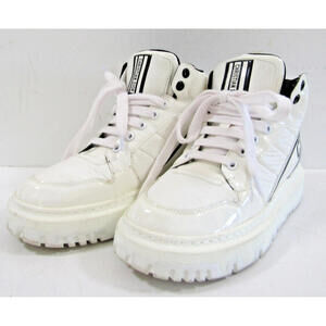 DIOR D-Player Quilted Nylon Height Top Sneakers White Women’s EU37.5 US7.5